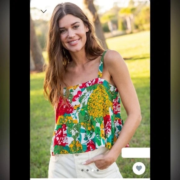 NATURAL LIFE Colorful Floral Tank Top - Picture 1 of 9